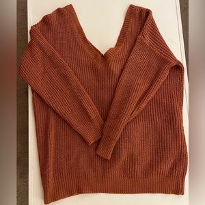 Sweater with lace up in back